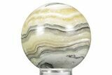Polished Zebra Calcite Sphere - Mexico #362096-1